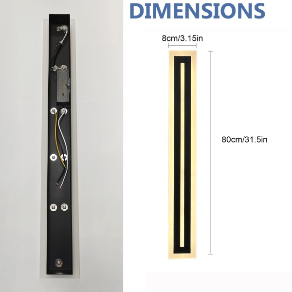 LED Modern Wall Lights Exterior Wall Light Suitable for Porch Patio Living Room Bedroom