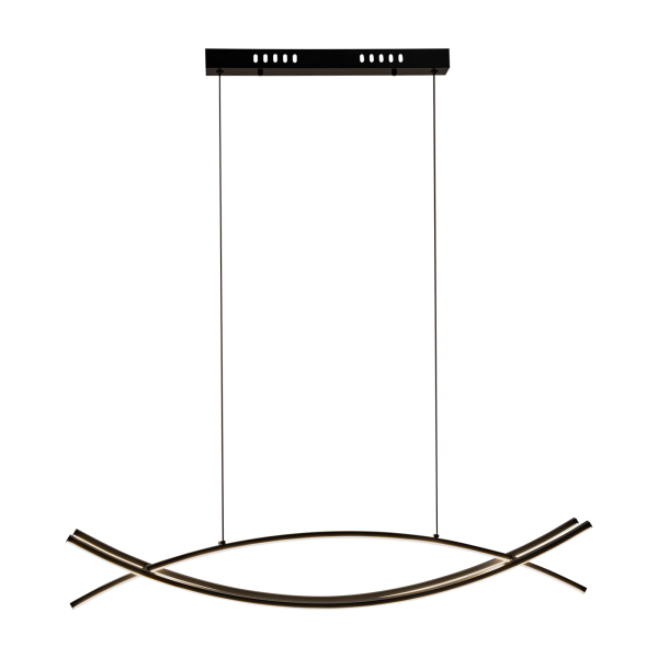 Minimalist Curved Line LED Chandelier, Linear Pendant Light, Dimmable LED Chandelier