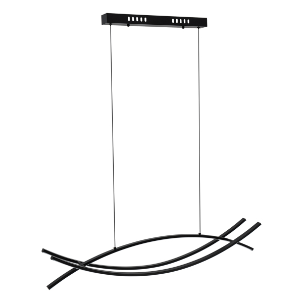 Minimalist Curved Line LED Chandelier, Linear Pendant Light, Dimmable LED Chandelier
