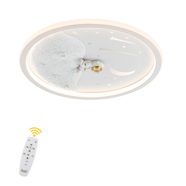 Ceiling Light, Dimmable Ceiling Light Fixture with Remote Control, Ceiling Lamp for Bedroom Kitchen（White）