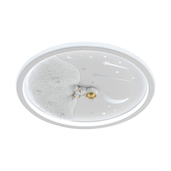 Ceiling Light, Dimmable Ceiling Light Fixture with Remote Control, Ceiling Lamp for Bedroom Kitchen（White）