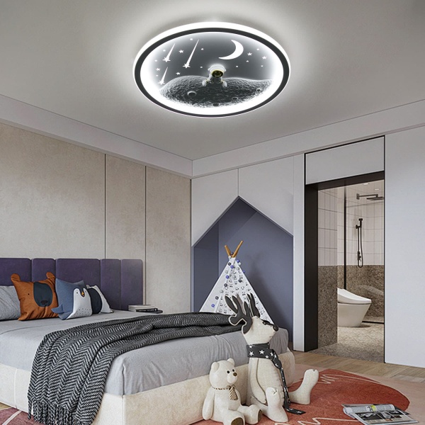 Ceiling Light, Dimmable Ceiling Light Fixture with Remote Control, Ceiling Lamp for Bedroom Kitchen（White）