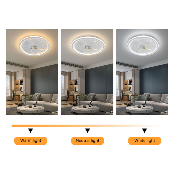 Ceiling Light, Dimmable Ceiling Light Fixture with Remote Control, Ceiling Lamp for Bedroom Kitchen（White）