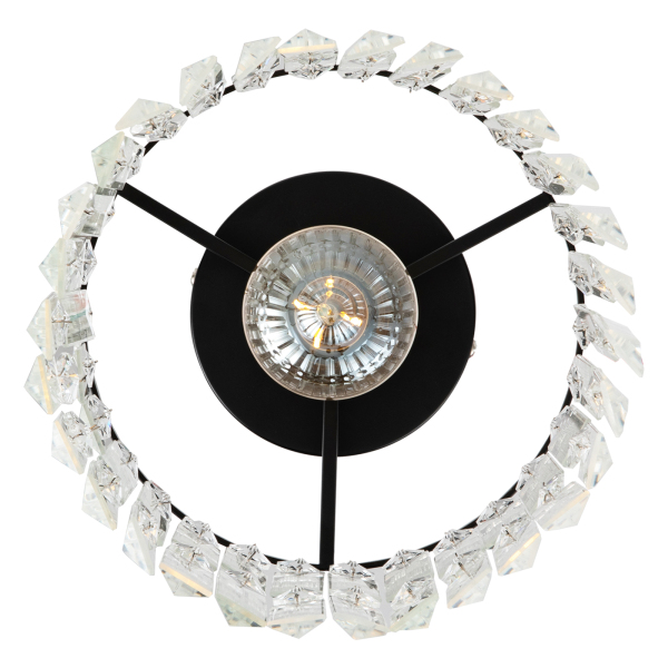 CNCEST Flush Mount Ceiling Light, Flush Mount Crystal Chandelier, Crystal Light Fixture