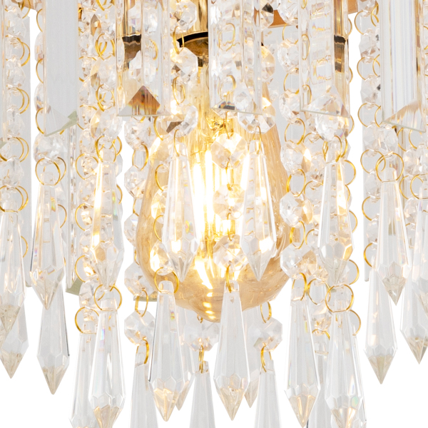 CNCEST Modern chandelier crystal light, crystal ceiling light, 3 levels crystal raindrop chandelier