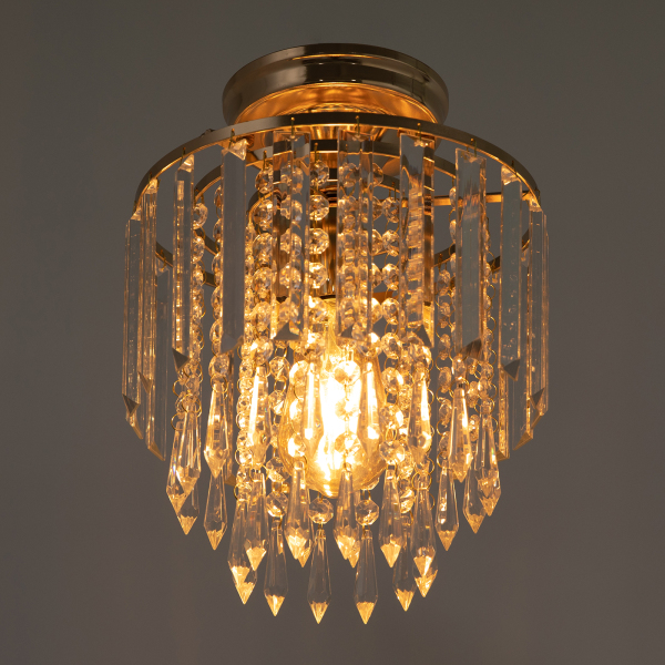 CNCEST Modern chandelier crystal light, crystal ceiling light, 3 levels crystal raindrop chandelier