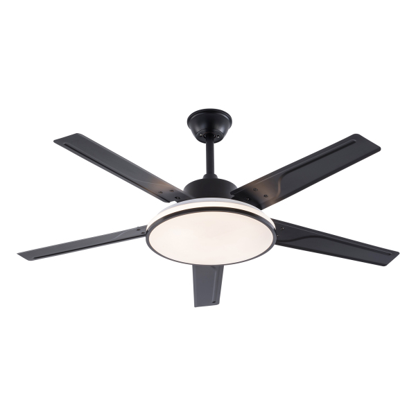52 inches Ceiling Fan, Ceiling Fan with Remote Control, Flush Mount Ceiling Fan(Black）