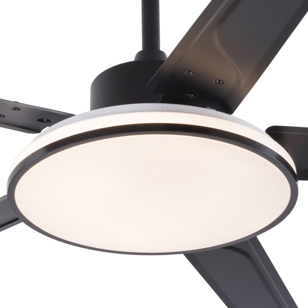 52 inches Ceiling Fan, Ceiling Fan with Remote Control, Flush Mount Ceiling Fan(Black）