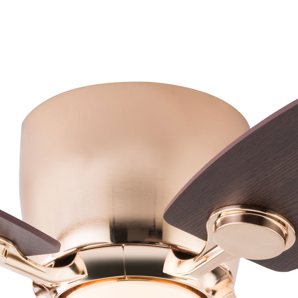 Ceiling Fan with LED Light, 42" Ceiling Fan with Light and Remote, 3-Color Ceiling Fan Light（Gold）