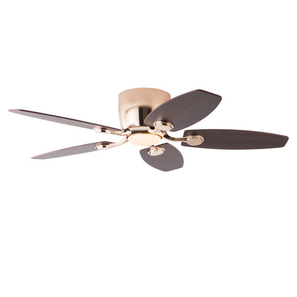 Ceiling Fan with LED Light, 42" Ceiling Fan with Light and Remote, 3-Color Ceiling Fan Light（Gold）