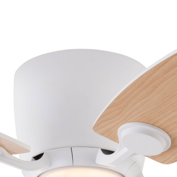 3-Color Ceiling Fan Light, 42" Ceiling Fan with Light and Remote, Ceiling Fan with LED Light（Light Wood）