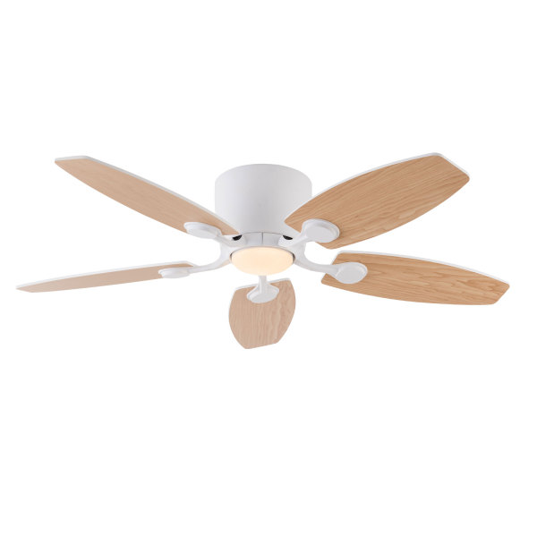 3-Color Ceiling Fan Light, 42" Ceiling Fan with Light and Remote, Ceiling Fan with LED Light（Light Wood）