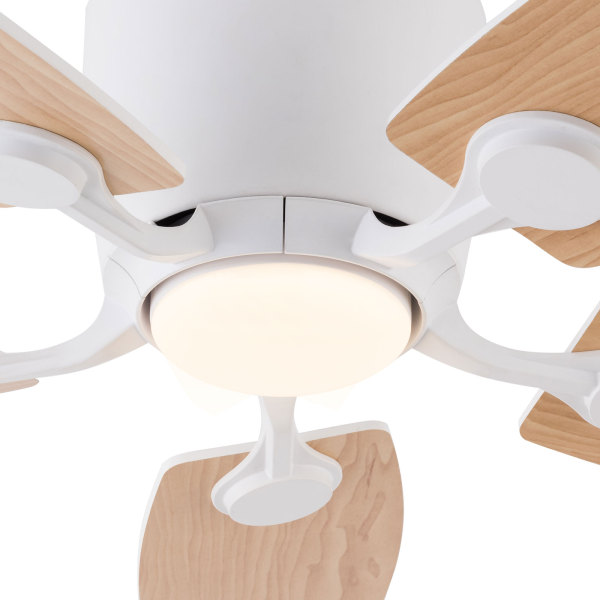 3-Color Ceiling Fan Light, 42" Ceiling Fan with Light and Remote, Ceiling Fan with LED Light（Light Wood）
