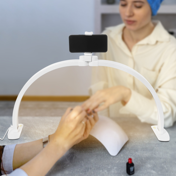 CNCESTHalf Moon Lamp for Nail Desk, Led Nail Desk Lamp