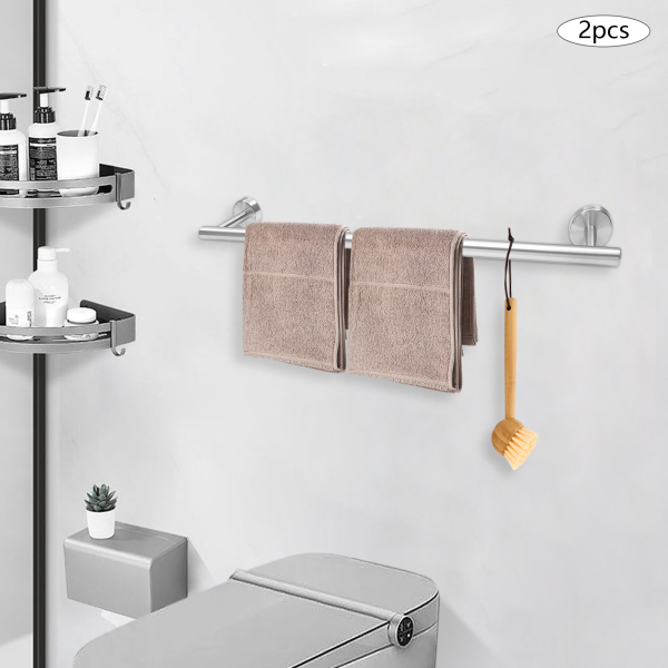 CNCEST Bathroom Towel Rail, Wall Mounted Metal Towel Holder, Bath Towel Holder