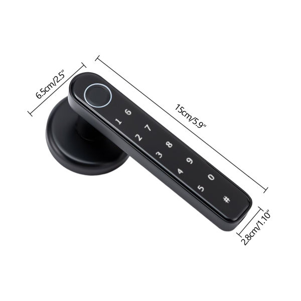 Biometric Fingerprint Digital Keypad Keyless Entry Code Smart Door Lock +Handle