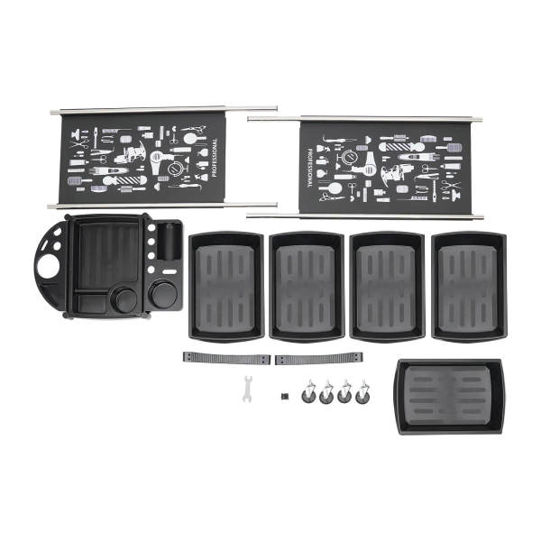 Hairdressing Trolley, Salon Trolley, Salon Trolley with 5 Pull-Out Drawers -  220 lbs Load Capacity, for Beauty & Barber Shops, Black