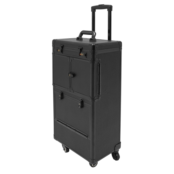 Lockable Portable Cosmetics Mobile Punk Hairdressing Tool Box With Compartments