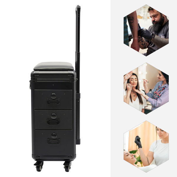 Removable Tattoo Nail Embroidery Hair Salon Trolley Case - Acrylic Panel