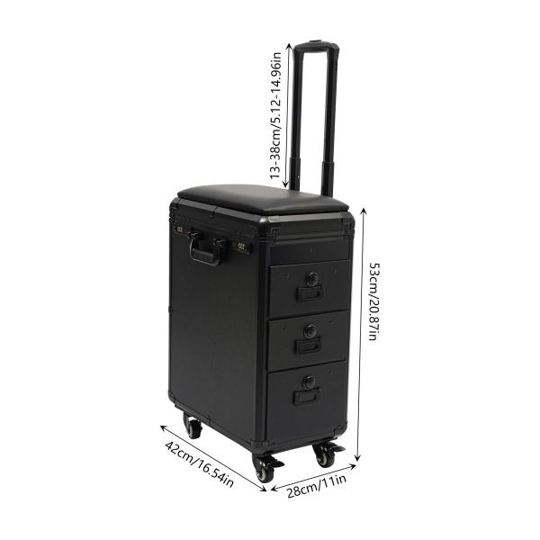 Removable Tattoo Nail Embroidery Hair Salon Trolley Case - Acrylic Panel
