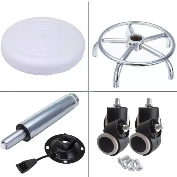 Height Adjustable Rolling Stool, Rotating Salon Chair Bar Stool, Bar Stool with Wheels
