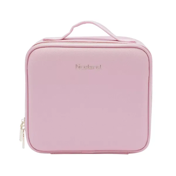 Travel Makeup Bag with LED Mirror, Organiser Case with Adjustable Compartment