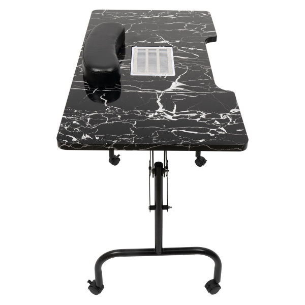 Folding Nail Table w/Wheels Portable Manicure Desk With Dust Collector Fan