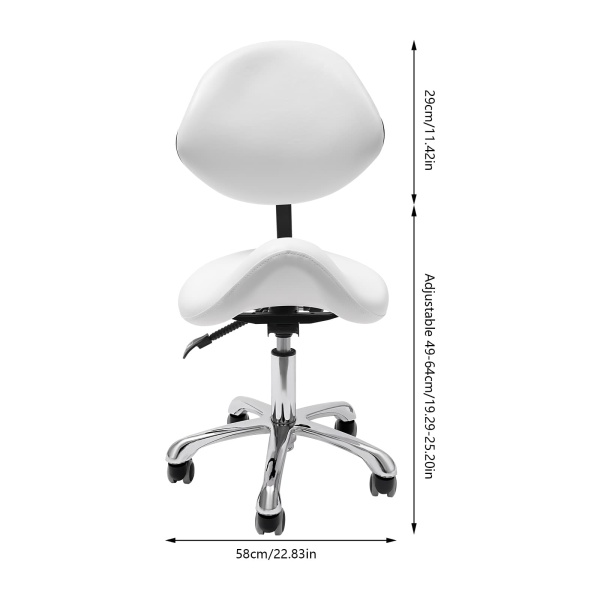 Saddle Stool, White Saddle Stool, Adjustable Saddle Stool White Saddling Stool Beauty Chair