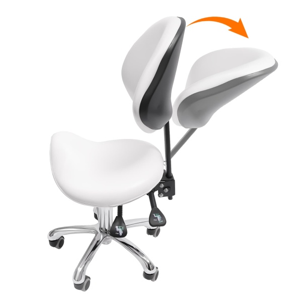 Saddle Stool, White Saddle Stool, Adjustable Saddle Stool White Saddling Stool Beauty Chair