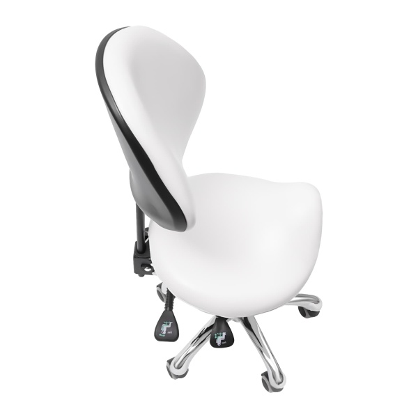 Saddle Stool, White Saddle Stool, Adjustable Saddle Stool White Saddling Stool Beauty Chair