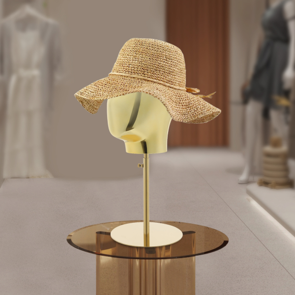 CNCEST Mannequin Head with Stand, Tabletop Mannequin Head with Adjustable Height Stand, Mannequin Head for Wigs, Hats Display