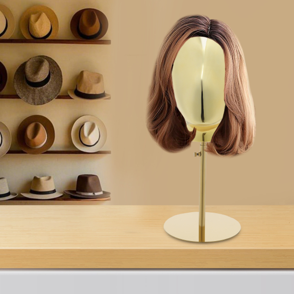 CNCEST Mannequin Head with Stand, Tabletop Mannequin Head with Adjustable Height Stand, Mannequin Head for Wigs, Hats Display