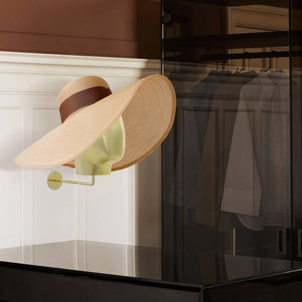 Mannequin Head Stand, Wall-mounted Wig Hat Display Stand, Mannequin Head for Wig and Hat Display