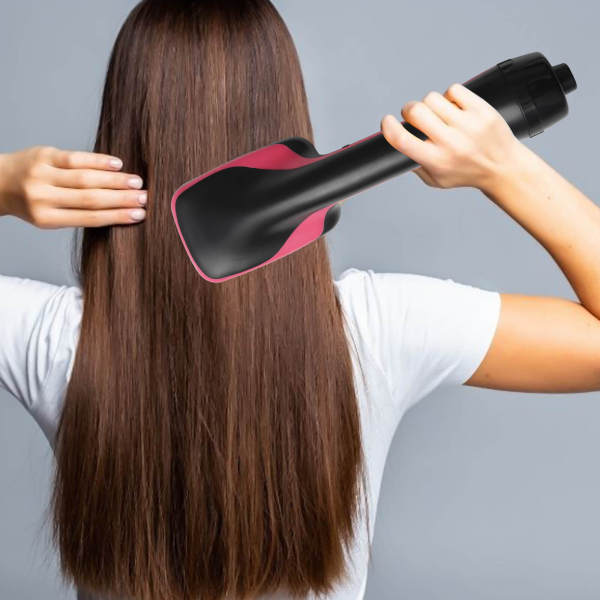 Hair Straightener Brush & Styling Comb, 1000W One-Step Hair Dryer Styler with Adjustable 180°C Heat, for Smoothing, Drying & Styling