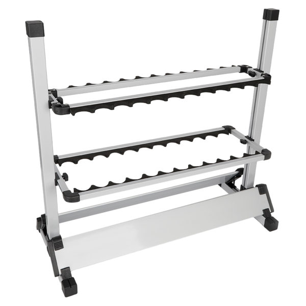 24 Slots Freestanding Fishing Rod Holders 28.74*12.59*28.34in Lightweight Aluminum Vertical Fish Pole Garage Storage Ground Display Stand