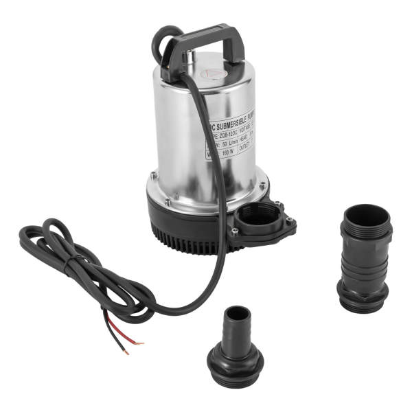 DC 12V 160W Submersible Pump, Water Pump for Irrigation, for extracting groundwater 13.21gal/min Flow - 1in Outlet, 26.25ft Lift