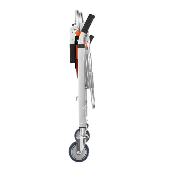 Orange 2-Wheel Stair Chair, Patient Transport Chair, Medical Stretcher - Foldable, 159kg Load Capacity for Hospitals, Emergency centers, Fire Centers