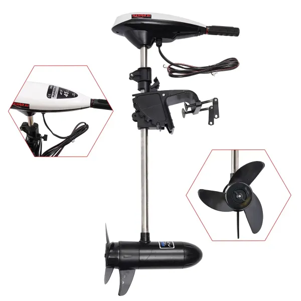 Electric Trolling Outboard Motor 12V 45LBS Inflatable Fishing Boat Engine 552W Electric Trolling Outboard Motor 12V 45LBS Inflatable Fishing Boat Engine 552W