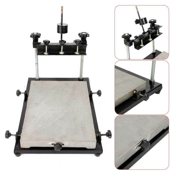 44 x 32cm Manual Stencil Printing Machine Stencil Printer Height 0-120mm Excellent Performance For Precision Printing Of Small Areas