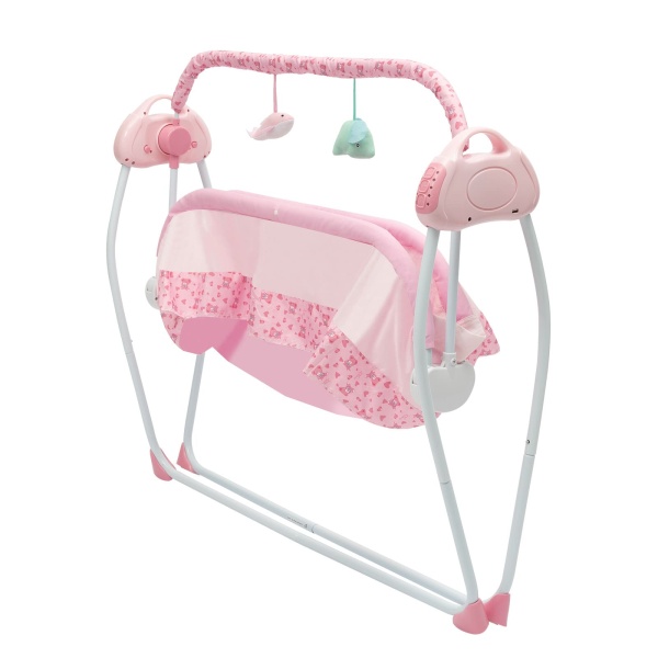 Bluetooth Music Electric Baby Crib Cradle Infant Auto-Swing Bed Rocker Cot W/Mat