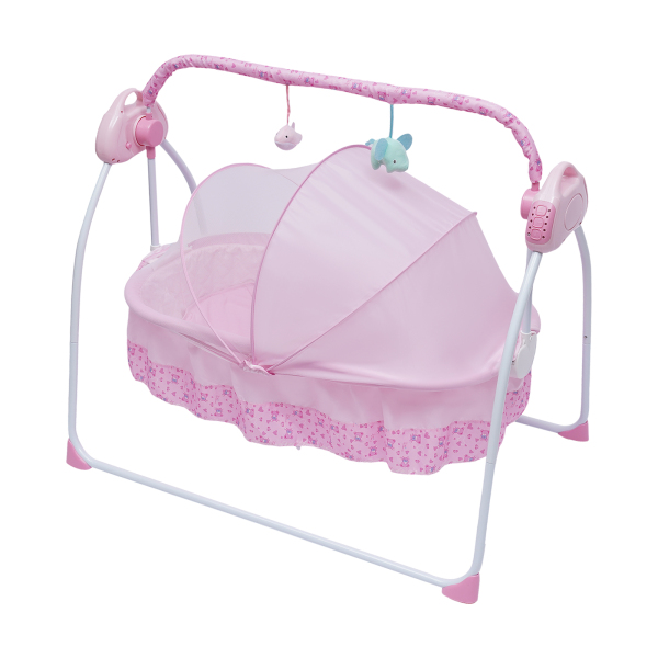 Bluetooth Music Electric Baby Crib Cradle Infant Auto-Swing Bed Rocker Cot W/Mat