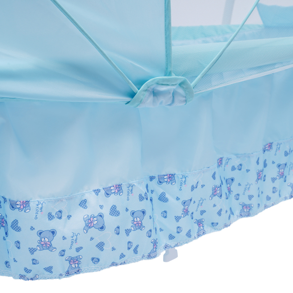 0-25Kg Big Space Electric Baby Crib Cradle Infant Rocker Auto Smart Baby Cradle Newborns Carrier Infant Bed Folding Toddler Cradle (Blue)