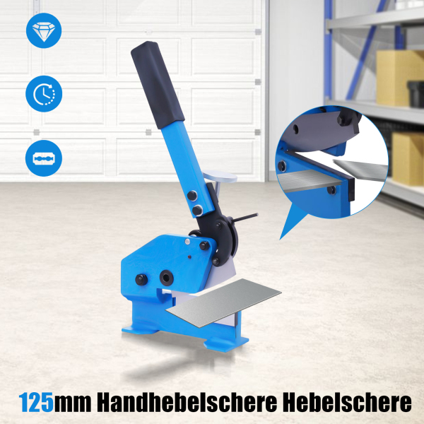 Manual Metal Lever Shear Cutter Heavy Duty Metal Steel Sheet Cutting Cutter Shearing Snips Tool (125mm)