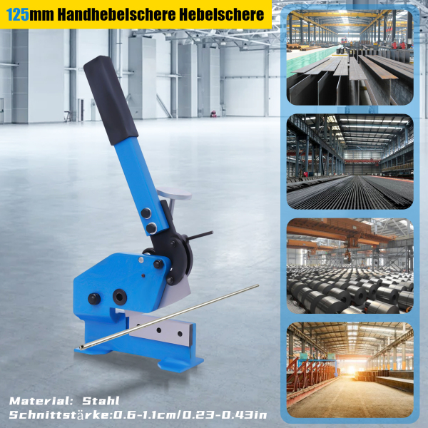 Manual Metal Lever Shear Cutter Heavy Duty Metal Steel Sheet Cutting Cutter Shearing Snips Tool (125mm)