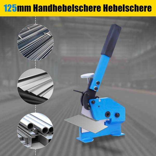 Manual Metal Lever Shear Cutter Heavy Duty Metal Steel Sheet Cutting Cutter Shearing Snips Tool (125mm)