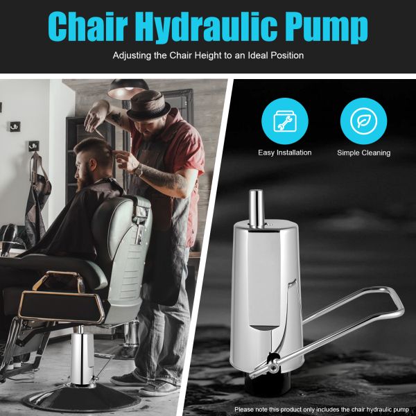 Barber Salon Chair Hydraulic Pump Stool Replacement Pump Lift Cylinder 4 Screw Pattern Pump Adjustable Height 11cm 440lbs(The Chair Not Included)