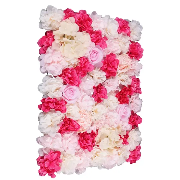 4 Packs Flower Wall Panel Grid Floral Wall Wedding Venue Backdrop Decor