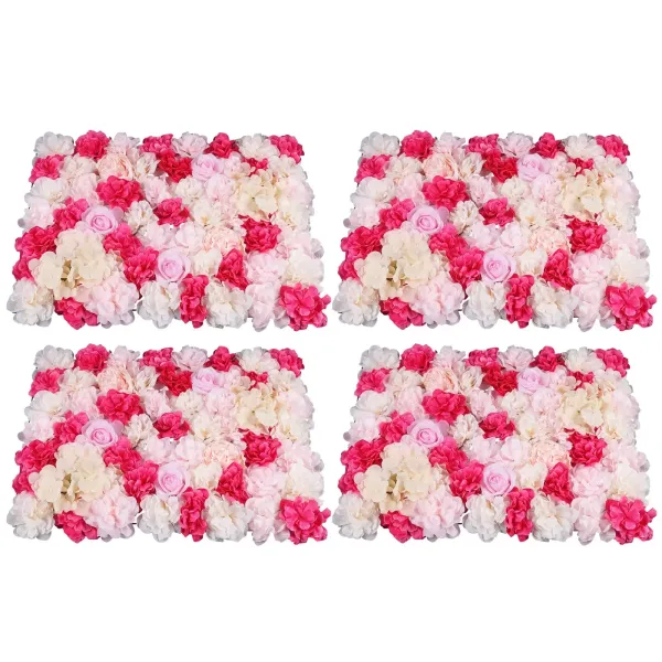 4 Packs Flower Wall Panel Grid Floral Wall Wedding Venue Backdrop Decor 4 Packs Flower Wall Panel Grid Floral Wall Wedding Venue Backdrop Decor