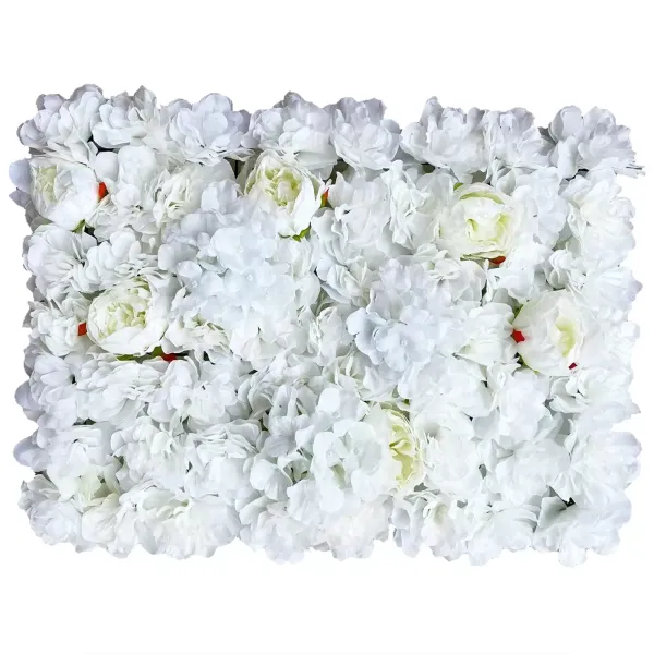6Pcs 23.62*15.74 inches Flower Wall Panels, Artificial Flower Wall, Rose Wall Panel for Party Wedding Decor