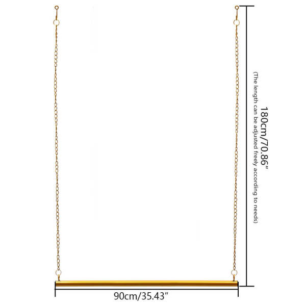 Hanging Clothes Rack with Chains and hooks, Clothing Rack, Clothing Rack for Bedroom, Laundry Room 90*180 cm